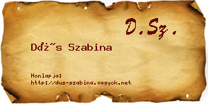 Dús Szabina névjegykártya