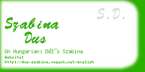 szabina dus business card